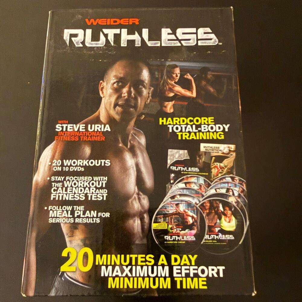Weider Ruthless Total Body Training 10 DVD Set - Steve Uria NEW SEALED